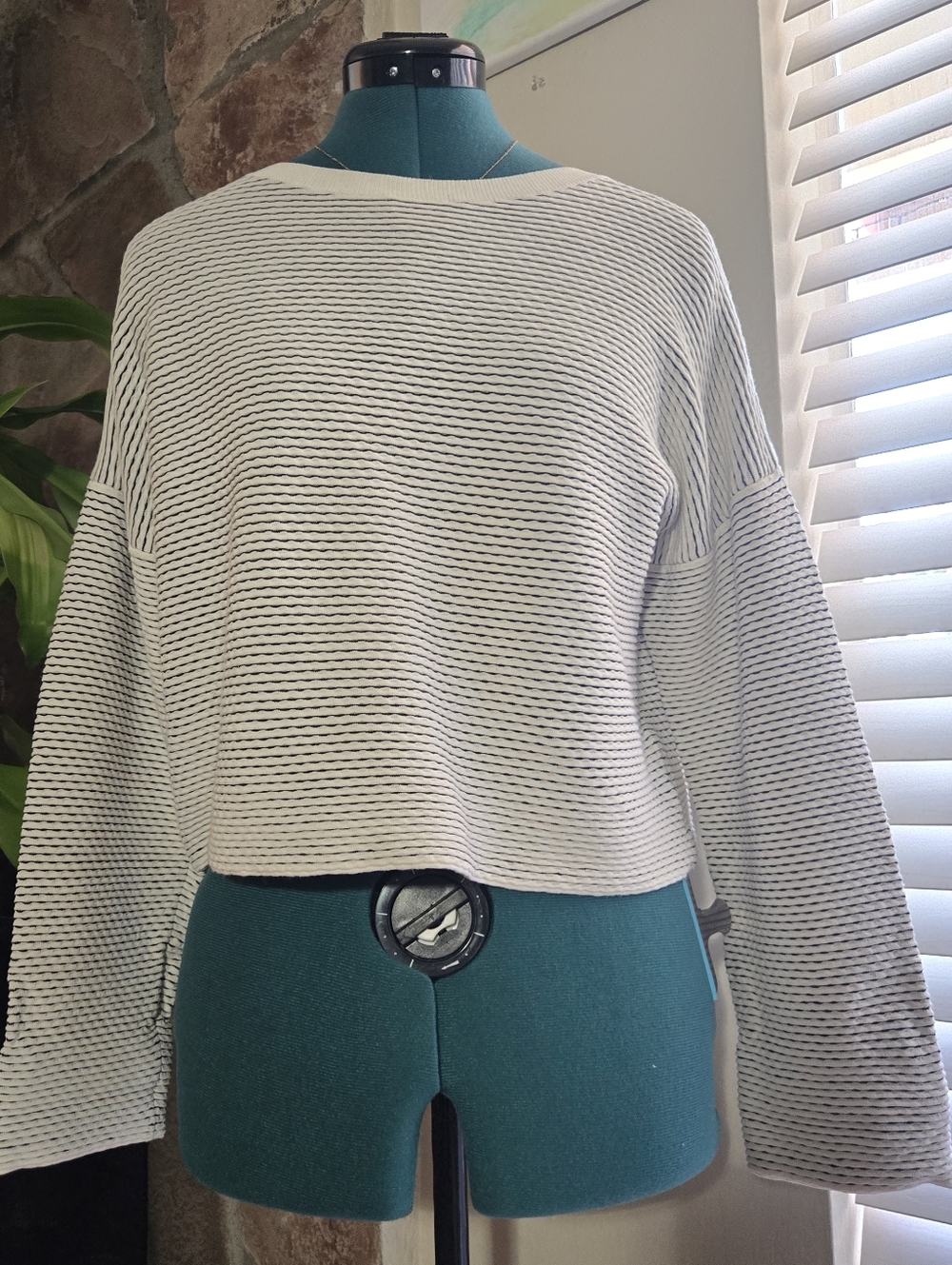 Oversized Striped Minimalist Crop Sweater - Capsule Wardrobe